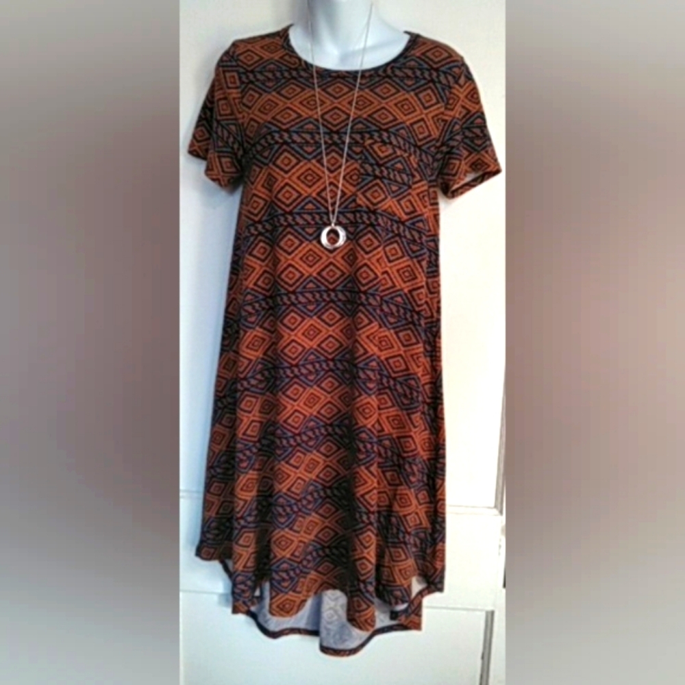 🛍️ BUNDLE ONLY 🛍️LULAROE LADIES MULTICOLORED GEO PRINT DRESS